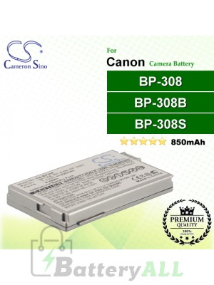 CS-BP308 For Canon Camera Battery Model BP-308 / BP-308B / BP-308S