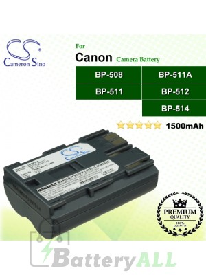 CS-BP511 For Canon Camera Battery Model BP-508 / BP-511 / BP-511A / BP-512 / BP-514