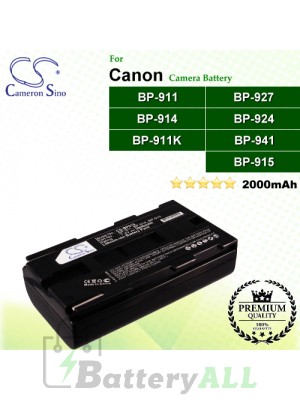 CS-BP915 For Canon Camera Battery Model BP-911 / BP-911K / BP-914 / BP-915 / BP-924 / BP-927 / BP-941