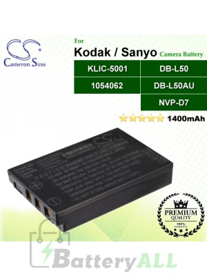 CS-KLIC5001 For Kodak Camera Battery Model 1054062 / KLIC-5001