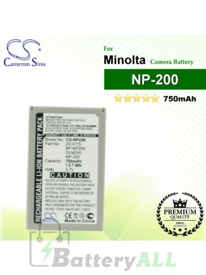 CS-NP200 For Minolta Camera Battery Model NP-200