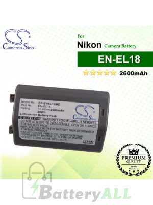 CS-ENEL18MC For Nikon Camera Battery Model EN-EL18