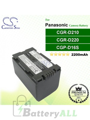 CS-PDR220 For Panasonic Camera Battery Model CGP-D16S / CGR-D210 / CGR-D220