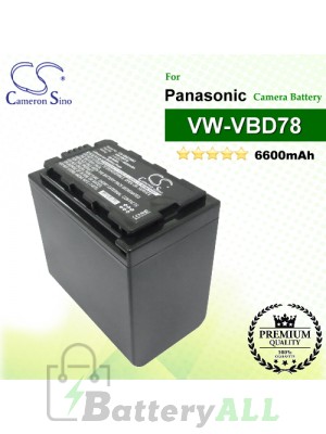 CS-VBD78MC For Panasonic Camera Battery Model VW-VBD78