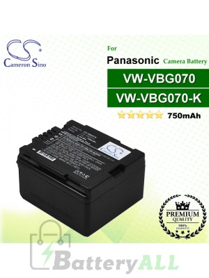 CS-VBG070 For Panasonic Camera Battery Model VW-VBG070 / VW-VBG070A / VW-VBG070-K