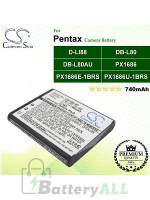 CS-DBL80 For Pentax Camera Battery Model D-LI88