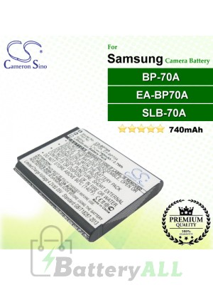 CS-BP70A For Samsung Camera Battery Model BP-70A / BP-70EP / EA-BP70A / SLB-70A