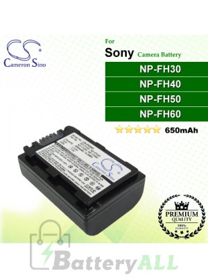 CS-FH50D For Sony Camera Battery Model NP-FH30 / NP-FH40 / NP-FH50 / NP-FH60