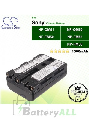 CS-FM50 For Sony Camera Battery Model NP-FM30 / NP-FM50 / NP-FM51 / NP-QM50 / NP-QM51