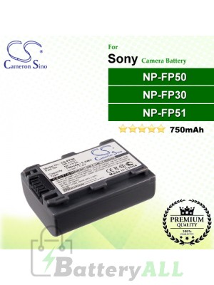 CS-FP50 For Sony Camera Battery Model NP-FP30 / NP-FP50 / NP-FP51