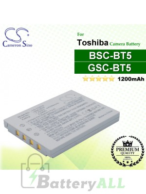 CS-TOBT5 For Toshiba Camera Battery Model BSC-BT5 / GSC-BT5