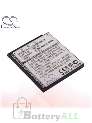 CS Battery for Casio Exilim Zoom EX-Z80BK / EX-Z80GN / EX-Z9 Battery 720mah CA-NP60CA