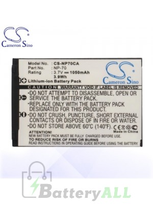 CS Battery for Casio Exilim Zoom EX-Z155 / EX-Z250 Battery 1050mah CA-NP70CA