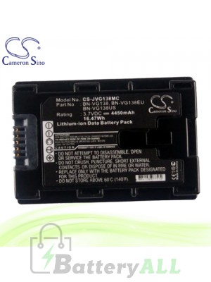 CS Battery for JVC GZ-MS215PEU / GZ-MS215SEU / GZ-MS216 Battery 4450mah CA-JVG138MC