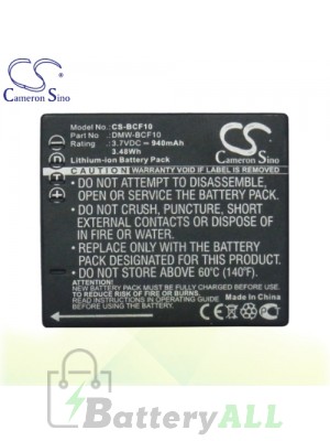 CS Battery for Panasonic Lumix DMC-FS7EG-K / DMC-FS7EG-P Battery 940mah CA-BCF10