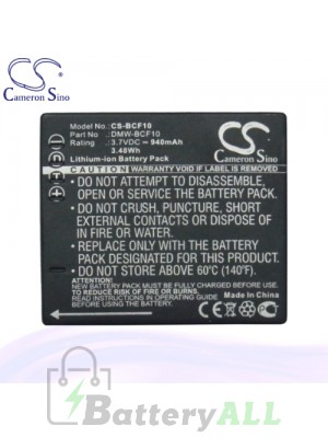 CS Battery for Panasonic Lumix DMC-FS42K / DMC-FS42N Battery 940mah CA-BCF10