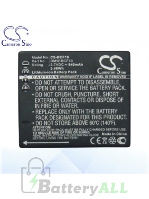 CS Battery for Panasonic Lumix DMC-FX66S / DMC-FX66V Battery 940mah CA-BCF10