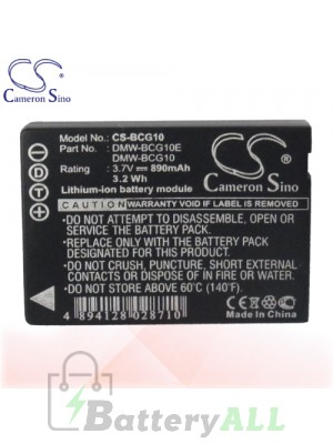 CS Battery for Panasonic Lumix DMC-TZ7EG-R / DMC-TZ7EG-S Battery 890mah CA-BCG10