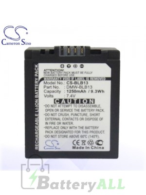 CS Battery for Panasonic Lumix DMC-G1KEB-R / DMC-G1KEG-A Battery 1250mah CA-BLB13