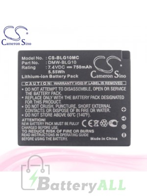 CS Battery for Panasonic Lumix DMC-GF3C / DMC-GF3K Battery 750mah CA-BLG10MC