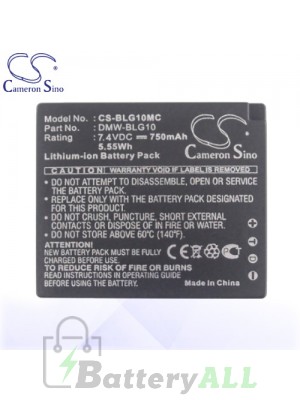 CS Battery for Panasonic Lumix DMC-LX100K / DMC-LX100S Battery 750mah CA-BLG10MC