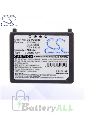 CS Battery for Panasonic SDR-S150EG-S / SDR-S150E-S Battery 760mah CA-PDS303