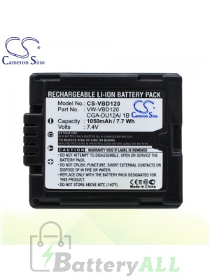 CS Battery for Panasonic NV-GS30 / NV-GS300 / NV-GS30B Battery 1050mah CA-VBD120