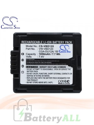 CS Battery for Panasonic NV-GS65 / NV-GS70 / NV-GS70A-S Battery 1050mah CA-VBD120