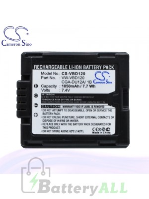 CS Battery for Panasonic PV-GS70 / PV-GS75 / VDR-D258GK Battery 1050mah CA-VBD120