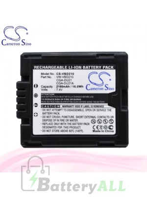 CS Battery for Panasonic NV-GS280EB-S / NV-GS280EG-S Battery 2160mah CA-VBD210