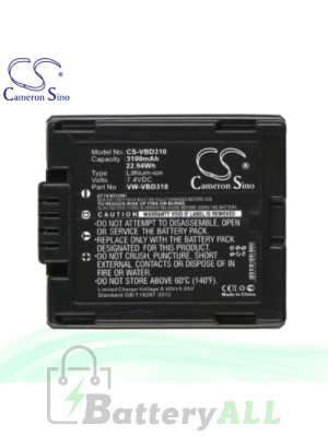 CS Battery for Panasonic SDR-H18 / SDR-H20 / SDR-H20EB-S Battery 3100mah CA-VBD310