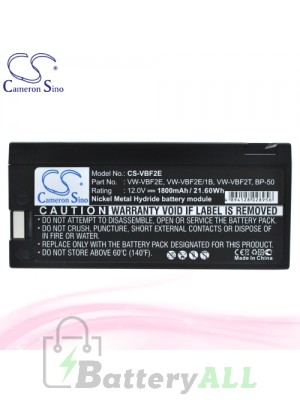 CS Battery for Panasonic M3000 / M9000 / NVM2200PN / NV-M3000 Battery 1800mah CA-VBF2E