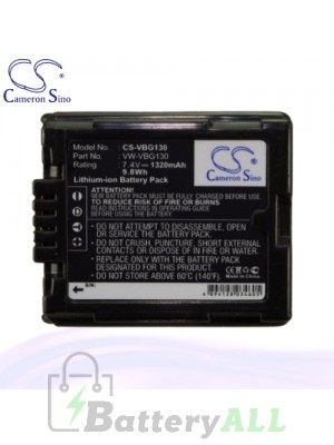 CS Battery for Panasonic SS100 / VDR-D210 / VDR-D220 Battery 1320mah CA-VBG130