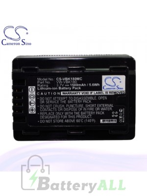 CS Battery for Panasonic SDR-S70P / SDR-S70PC / SDR-S70R Battery 1500mah CA-VBK180MC