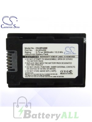 CS Battery for Samsung HMX-S15 / HMX-S15BN / HMX-S15BP Battery 3600mah CA-BP420E