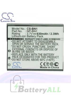 CS Battery for Sony Cyber-shot DSC-W610 / DSC-W610B / DSC-W610G Battery 630mah CA-BN1