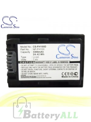 CS Battery for Sony DCR-HC27E / DCR-HC28E / DCR-HC36E Battery 3300mah CA-FH100D