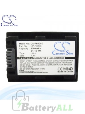 CS Battery for Sony DCR-HC47E / DCR-HC48E / DCR-HC53E Battery 3300mah CA-FH100D