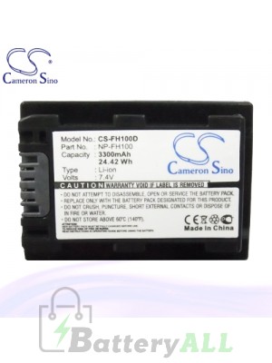 CS Battery for Sony DCR-SR33E / DCR-SR35E / DCR-SR36E Battery 3300mah CA-FH100D