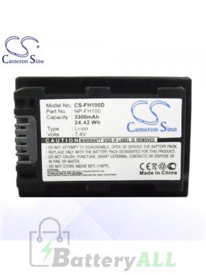 CS Battery for Sony DCR-DVD109E / DCR-DVD110E / DCR-DVD115E Battery 3300mah CA-FH100D