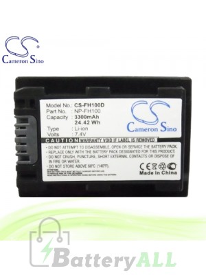 CS Battery for Sony DCR-SR62E / DCR-SR70E / DCR-SR72E Battery 3300mah CA-FH100D