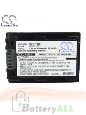 CS Battery for Sony DCR-HC37E / DCR-HC38E / DCR-HC39E Battery 4400mah CA-FH120D