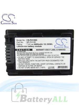 CS Battery for Sony DCR-HC47E / DCR-HC48E / DCR-HC53E Battery 4400mah CA-FH120D