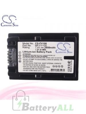 CS Battery for Sony HDR-CX150E / HDR-CX150E/B / HDR-CX150R Battery 2850mah CA-FV100