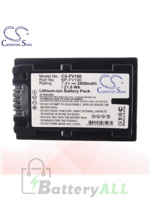 CS Battery for Sony HDR-UX5 / HDR-UX7 / HDR-XR150 Battery 2850mah CA-FV100