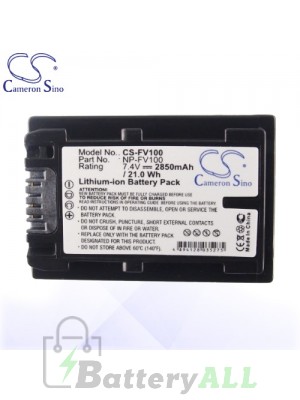 CS Battery for Sony DCR-SX44 / DCR-SX44/L / DCR-SX44/R Battery 2850mah CA-FV100