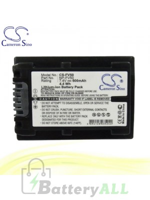 CS Battery for Sony DCR-HC22E / DCR-HC26E / DCR-HC27 / DCR-HC28 Battery 600mah CA-FV50