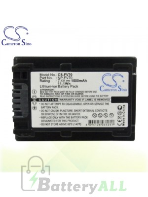 CS Battery for Sony DCR-SR42E / DCR-SR46 / DCR-SR46E Battery 1500mah CA-FV70