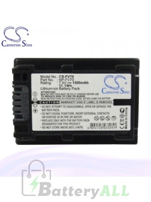 CS Battery for Sony DCR-SX41 / DCR-SX44 / DCR-SX45 / NEX-VG20 Battery 1500mah CA-FV70