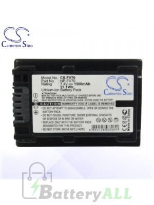 CS Battery for Sony DCR-DVD203E / DCR-DVD205E / DCR-DVD304E Battery 1500mah CA-FV70